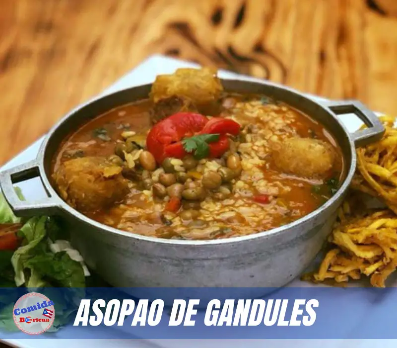Receta ASOPAO de Gandules con bolitas de plátano