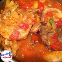 chuleta guisada boricua