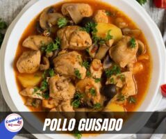 Receta POLLO GUISADO de Puerto Rico.