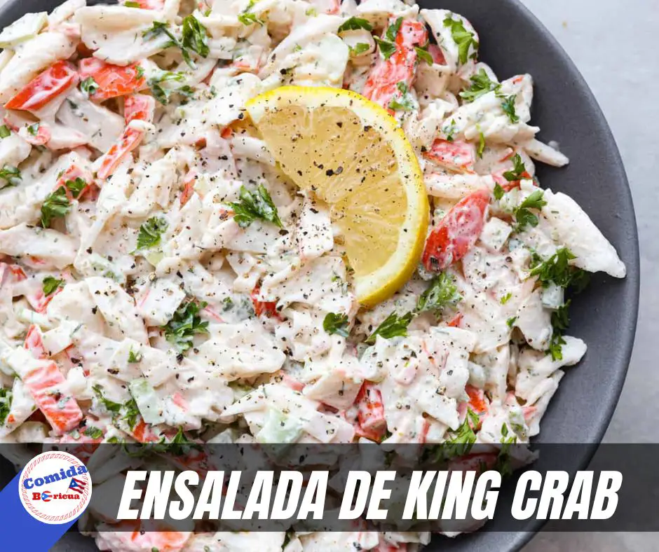 Receta ENSALADA de King crab Puertorriqueña