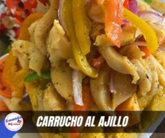 Receta carrucho al ajillo puertorriqueño
